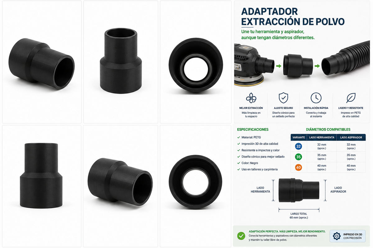Adaptador de tubo para aspirador – Conecta accesorios nuevos con tu aspirador