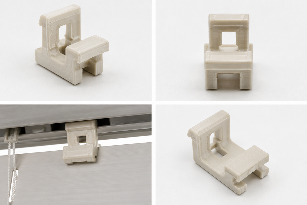 Clip de repuesto para persiana interior – Impresión 3D en PETG/ASA