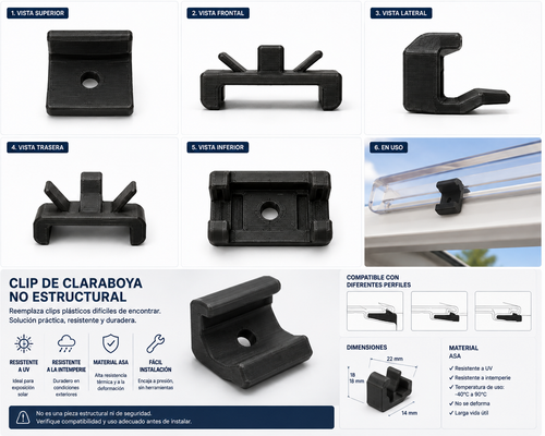 Clip de repuesto para claraboya y ventana camper – ASA UV