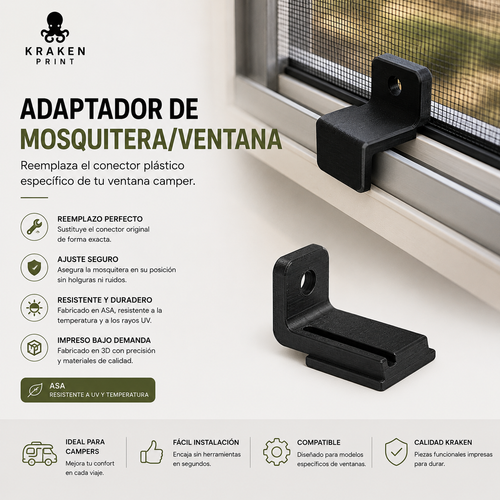 Adaptador de mosquitera y ventana para camper - Kraken Print