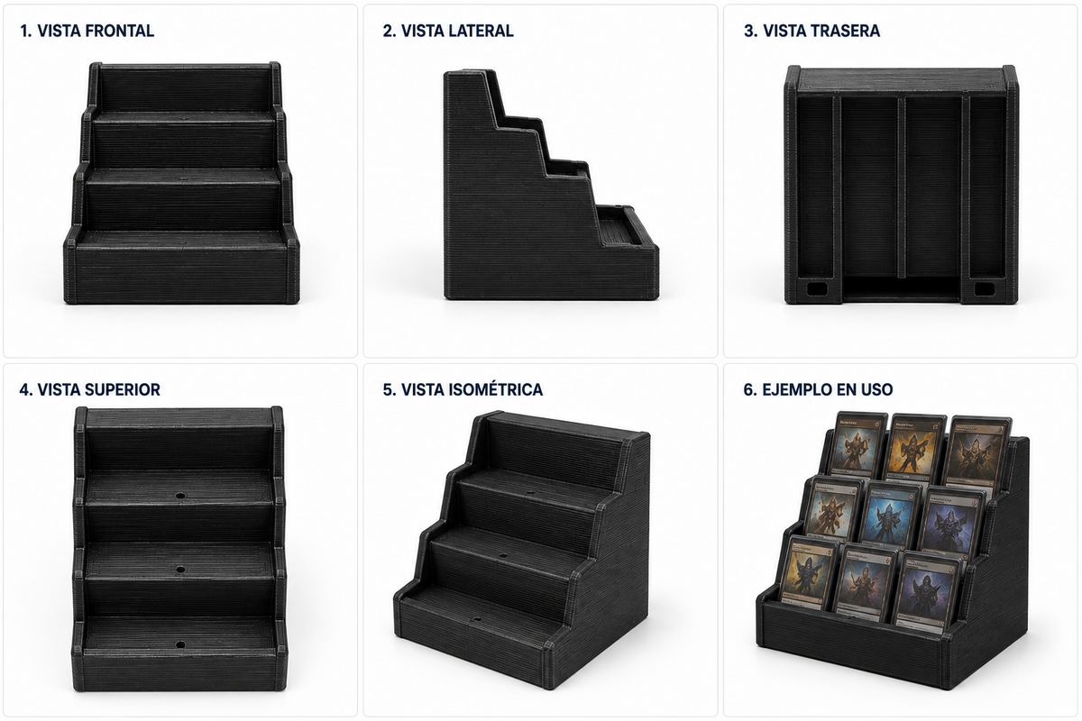 Display modular para cartas y coleccionables – Expositor configurable