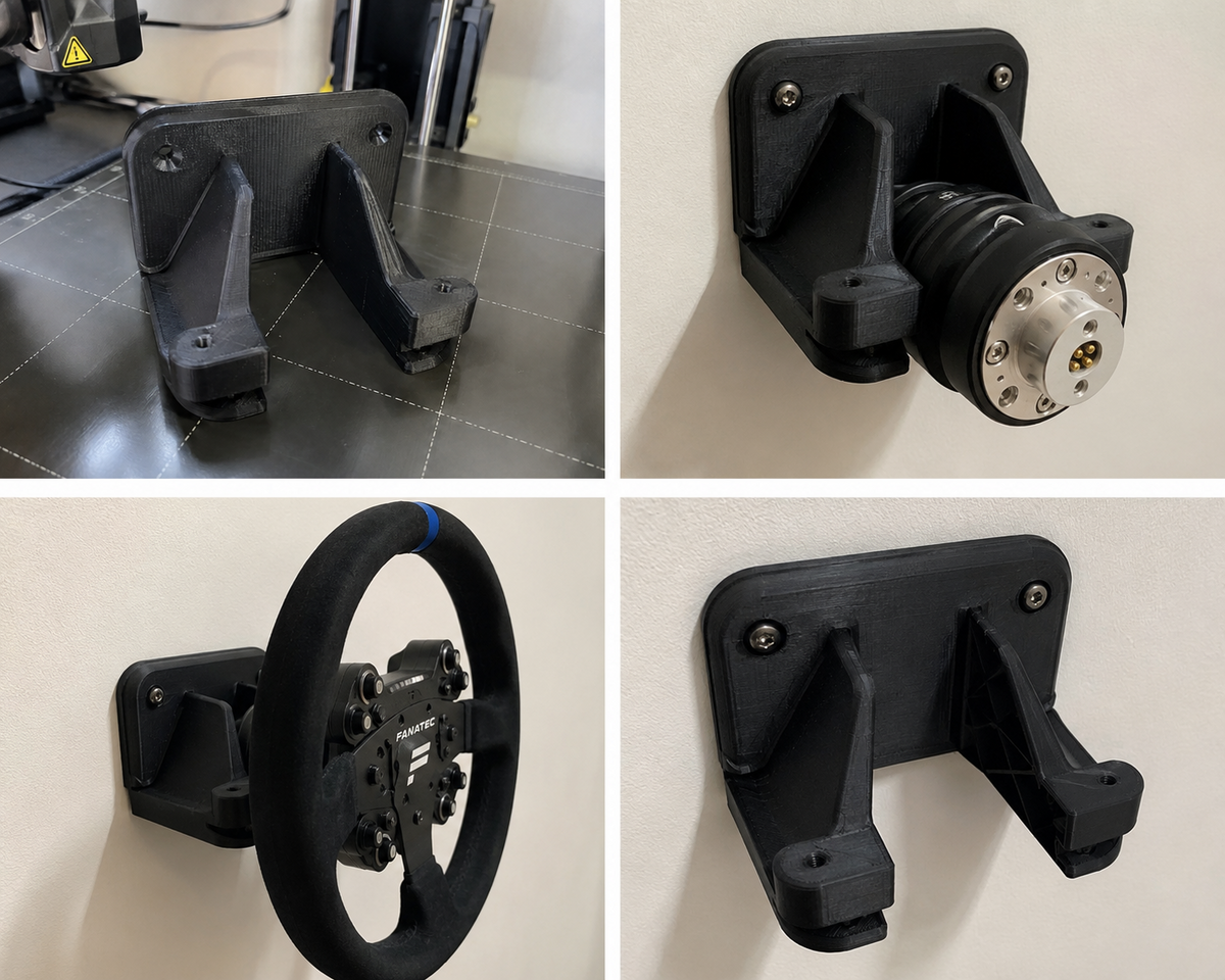 Soporte de pared para volante sim racing
